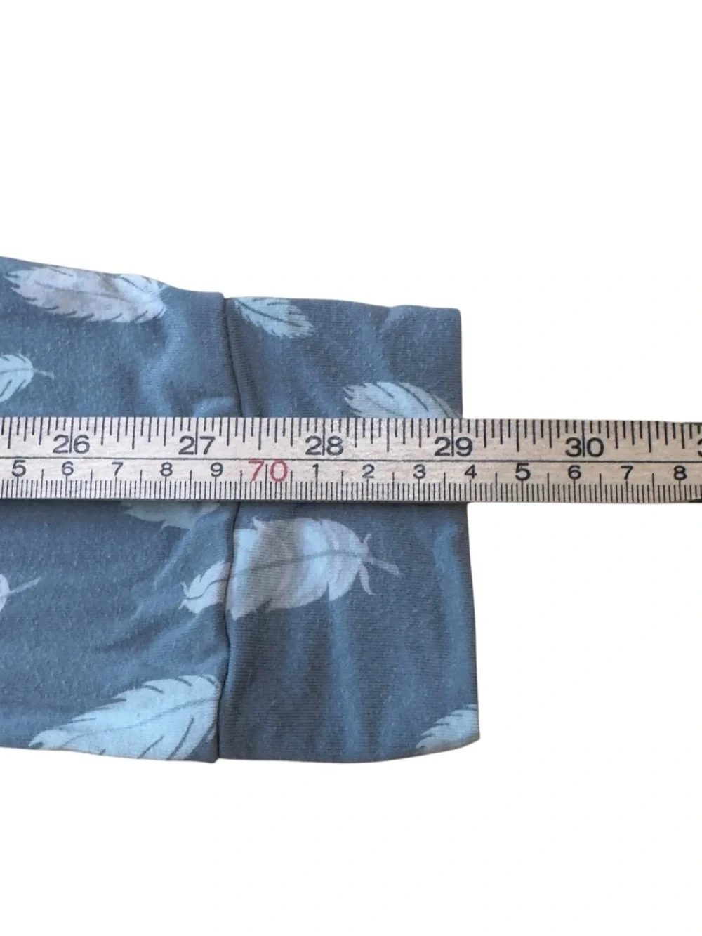 Sweet Bamboo Feather Print Soft Bamboo Pajama Set Blue Girls Youth Size 12 EUC